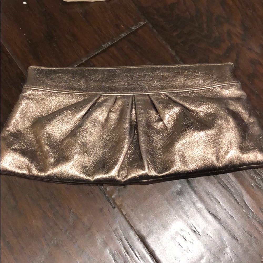 Lauren Merkin gold clutch, like new